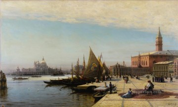 Venecia clásica Painting - VISTA DE VENECIA CON EL SALUDO DE SANTA MARIA DELLA Alexey Bogolyubov paisaje urbano